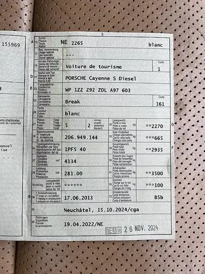 Porsche Cayenne 4.2 V8 TDI S — SUV premium diesel, 195'000 km, traction intégrale — vista posteriore