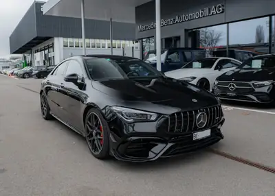 Mercedes-AMG CLA 45 S 4MATIC+ — Coupé sportif 421 ch, garantie constructeur — fianco