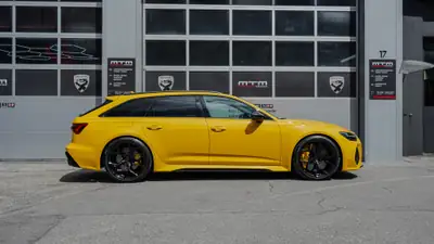 Audi RS6 Avant 4.0 V8 TFSI — Performance 600 ch, Vegas Gelb Exclusive, MTM tuning — exterior view