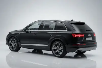 Audi Q7 50 TDI Quattro S-Line — SUV premium 7 places, diesel performant, équipement haut de gamme — Heckansicht