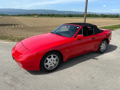 Porsche 944 Cabriolet 1990 — Roadster légendaire, 211 ch, histoire authentique — fianco