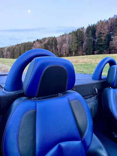 Mercedes-Benz SLK 230 Kompressor AMG & DESIGNO — Cabriolet sportif 193 ch, pack AMG complet — Heckansicht