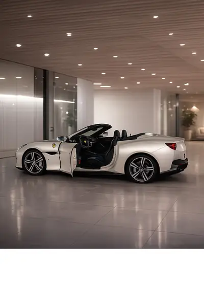 Ferrari Portofino Cabrio Bianco Italia Matt — 599 ch, 7600 km, état concession — Seitenansicht
