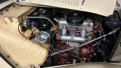 MG TD 1951 — Cabriolet anglais vintage, moins de 100 000 km, jaune éclatant — Armaturenbrett
