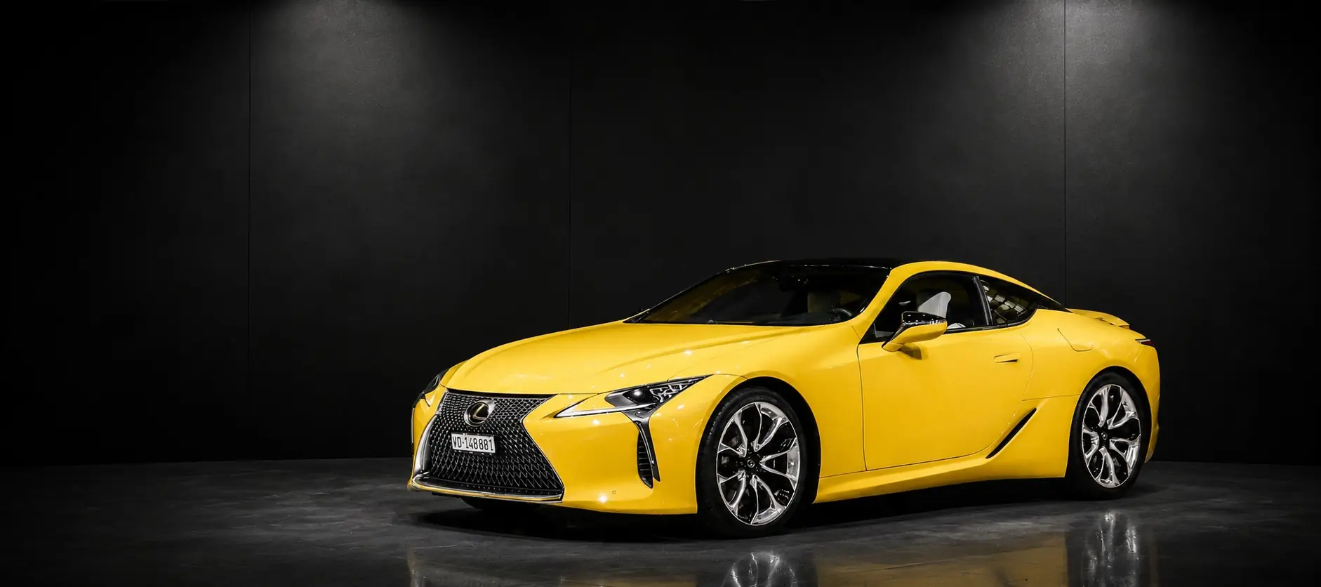 LEXUS LC500 Sport+ Limited Edition — Coupé V8 5.0L Jaune Iconic, 55'000 km — vue extérieure