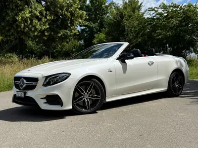 Mercedes-Benz E 53 AMG 4matic+ — Cabriolet haute performance, 49'000 km seulement — side view
