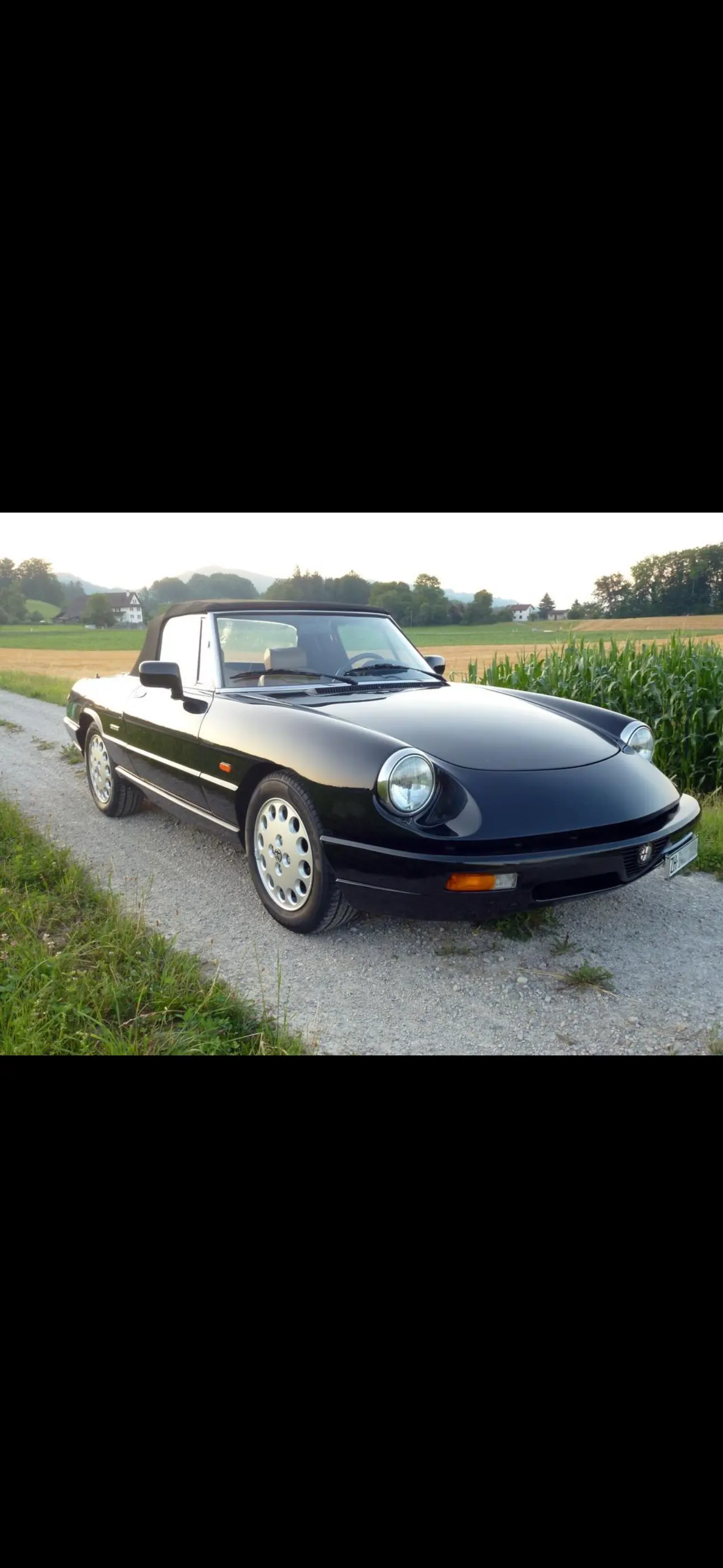 Alfa Romeo Spider 2.0 — Cabriolet classique 1991, 79'000 km, sans sinistre — vue extérieure
