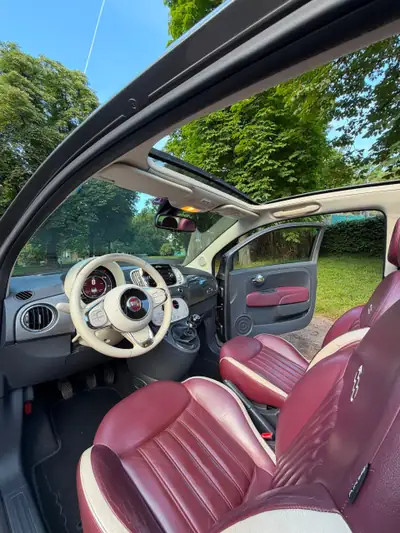 Fiat 500 Cabriolet TwinAir Turbo — Citadine décapotable, embrayage neuf, 92000 km — Armaturenbrett