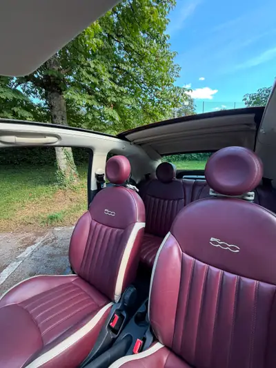 Fiat 500 Cabriolet TwinAir Turbo — Citadine décapotable, embrayage neuf, 92000 km — Detail
