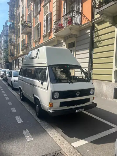 VW T3 Typ 2 1985 — Un classique du camping-car, diesel économique et fiable — Außenansicht