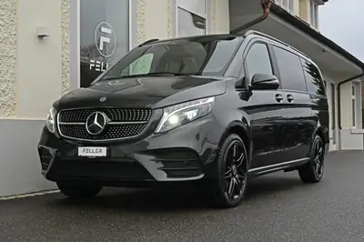 Mercedes-Benz V 300 d Lang — Monospace premium 4Matic, sièges individuels de luxe — fianco