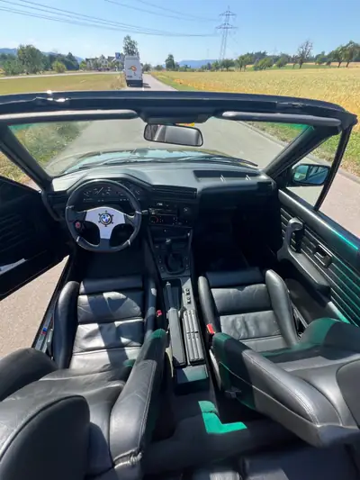 BMW 325i Cabrio E30 — Roadster classique, cuir, BBS, prêt à l'emploi — Miniature 9