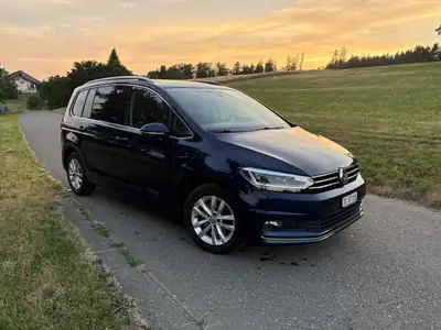 VW Touran 1.6 TDI DSG — Monospace 7 places, équipé Highline, pneus neufs — Miniatur 7