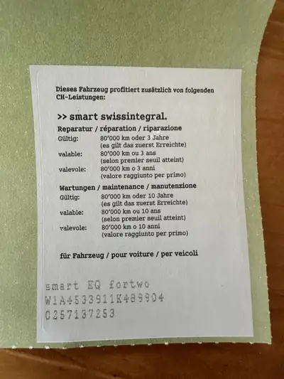 Smart Fortwo EQ 2023 — Citadine électrique compacte, 6300 km seulement — cruscotto