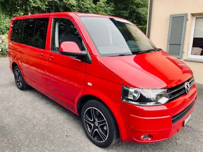 VW T5 Multivan Comfortline 180 CV — Monospace familial diesel, 7 places modulables — fianco