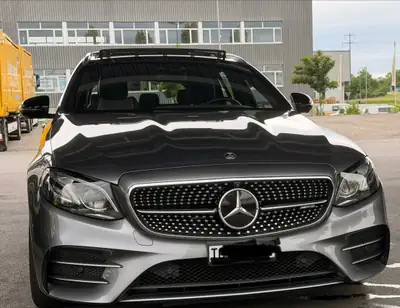 Mercedes-Benz E 53 AMG 4matic+ — Break haute performance, hybride essence et traction intégrale — vue extérieure