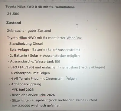 Toyota HI-LUX D-4D 2002 — Utilitaire robuste 4x4, sans accident — dettaglio