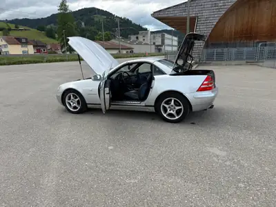Mercedes-Benz SLK 230 Kompressor — Cabriolet sportif 1998, motorisation compressée 193 ch — rear view