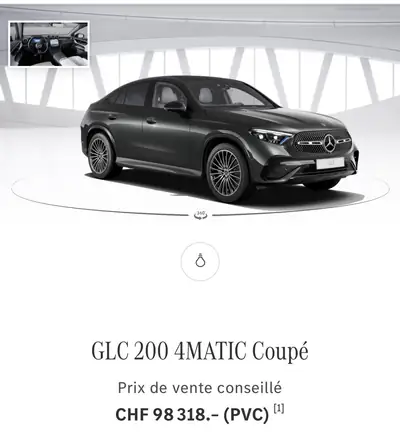 Mercedes-Benz GLC 200 Coupé AMG Line 4MATIC — Hybride léger, design sportif, reprise de lease possible — Miniature 7