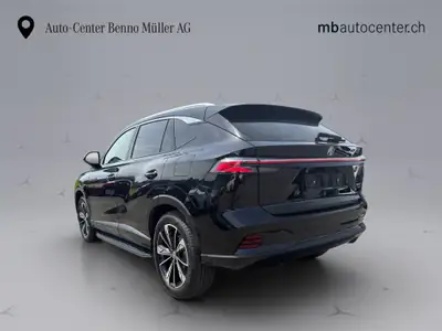 MG HS 1.5 PHEV Luxury — SUV hybride rechargeable, 32 500 km, design premium noir métallisé — vista posteriore