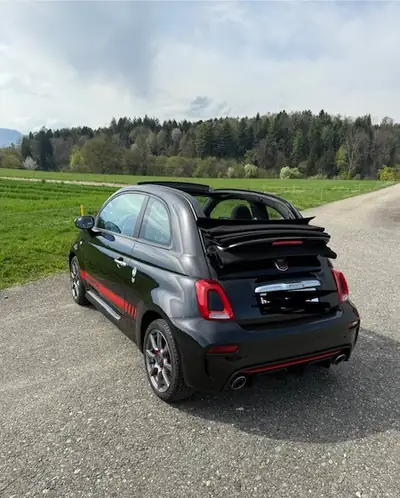 FIAT 500 Abarth 1.4 T-Jet 145 — Cabriolet sportif, 75'000 km seulement — Heckansicht