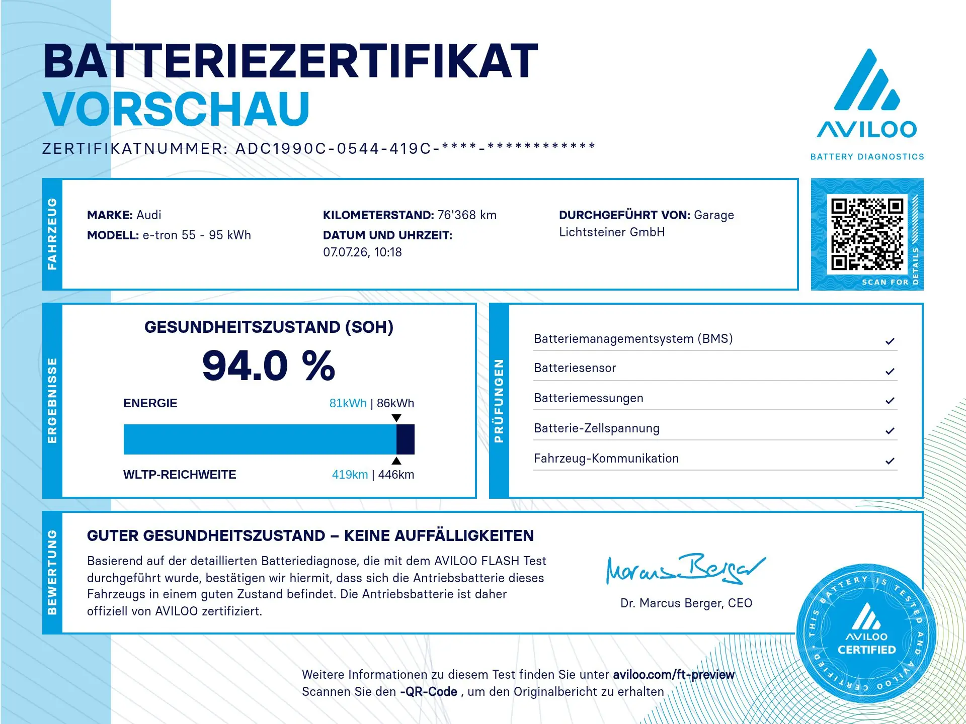 Audi E Tron 2020 occasion Gretzenbach — 2