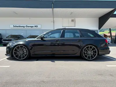 Audi RS6 Avant 2014 — Break haute performance avec suspensions H&R et jantes 22 pouces — Außenansicht