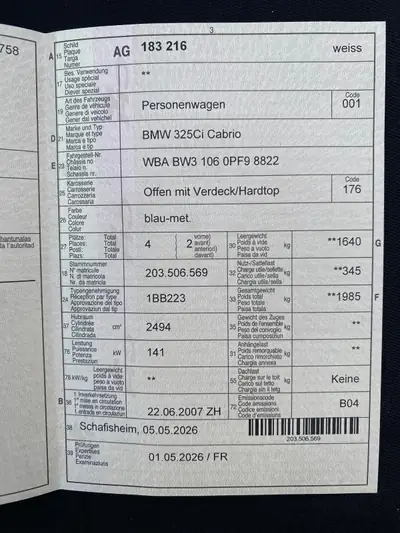 BMW 325ci Cabrio E46 Facelift — Décapotable élégante, boîte manuelle, frais de contrôle récents — Miniatur 20