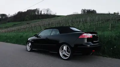 SAAB 9-3 Aero Cabrio 2.0T — Cabriolet turbo 252 ch, tuning Hirsch Performance — vista posteriore
