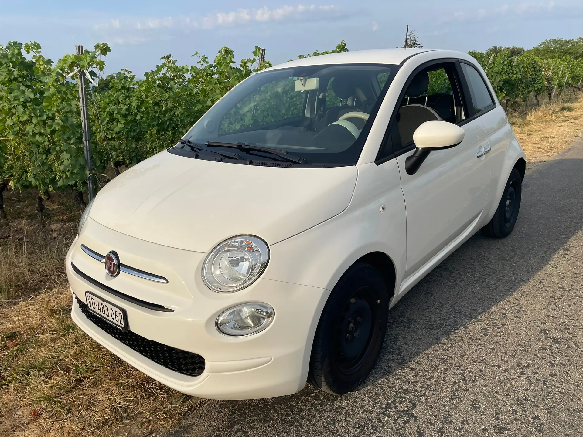 Fiat 500 1.0 Hybrid Pop 2020 — Citadine urbaine écologique, 98'000 km, blanc pur