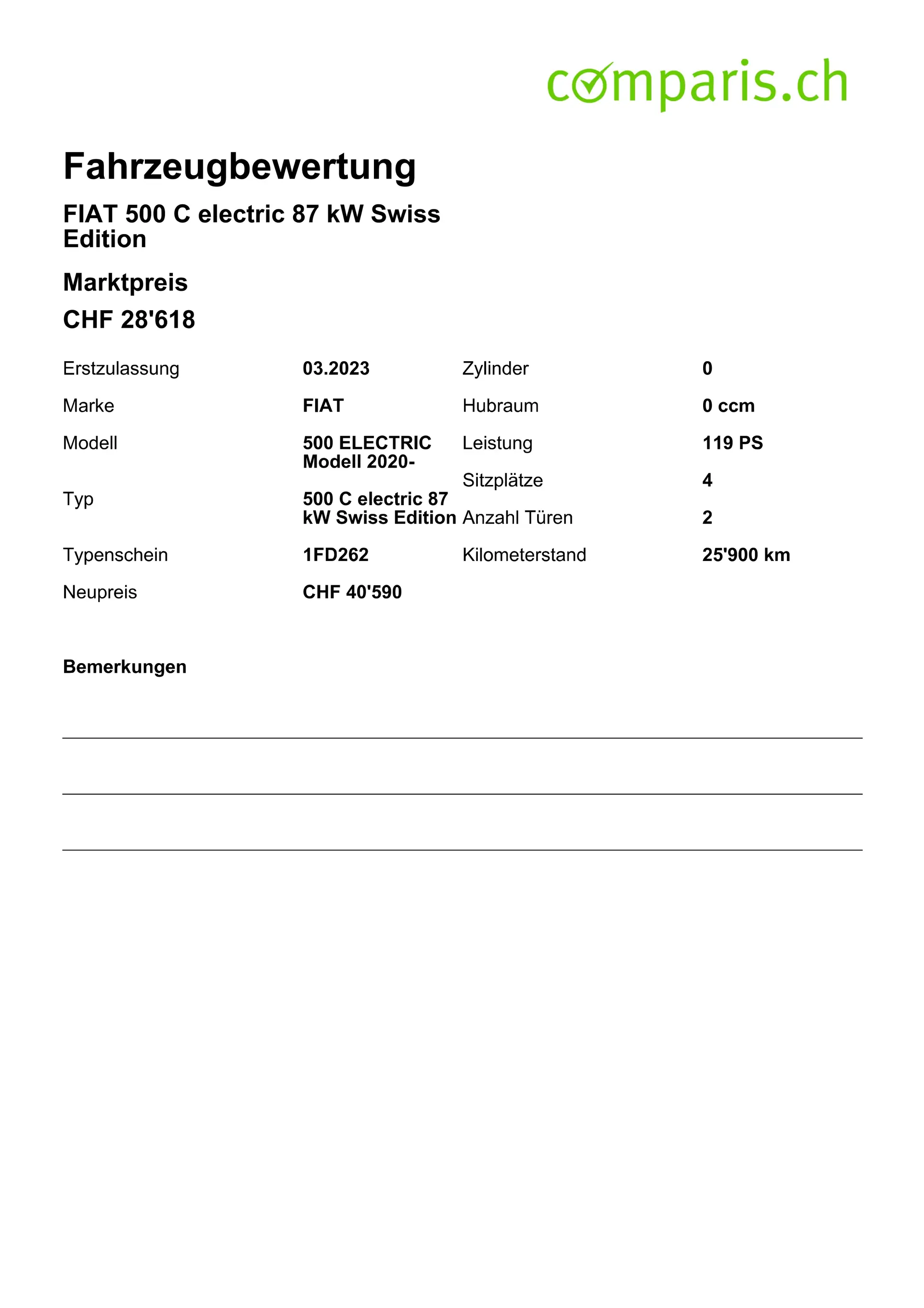 Fiat 500 2023 occasion Rapperswil-Jona SG — 2
