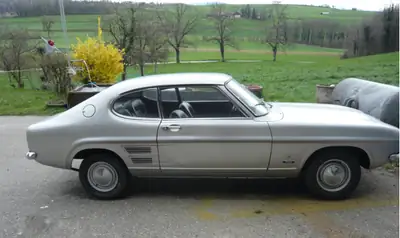 Ford Capri 1600 XL 1969 — Chef-d'œuvre coupé rétro, moteur essence fiable — fianco
