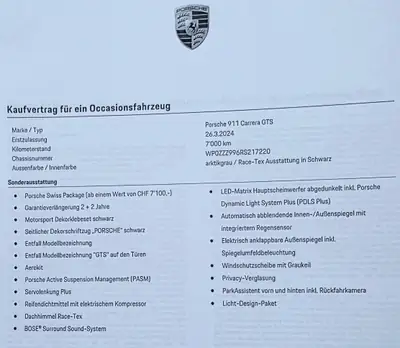 Porsche 911 Carrera GTS PDK — Coupé sportif haute performance, 11'000 km seulement — Miniature 11