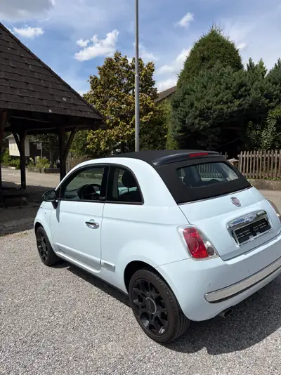 Fiat 500 1.4 16V Sport Cabriolet — Icône rétro décapotable, essence légère — side view