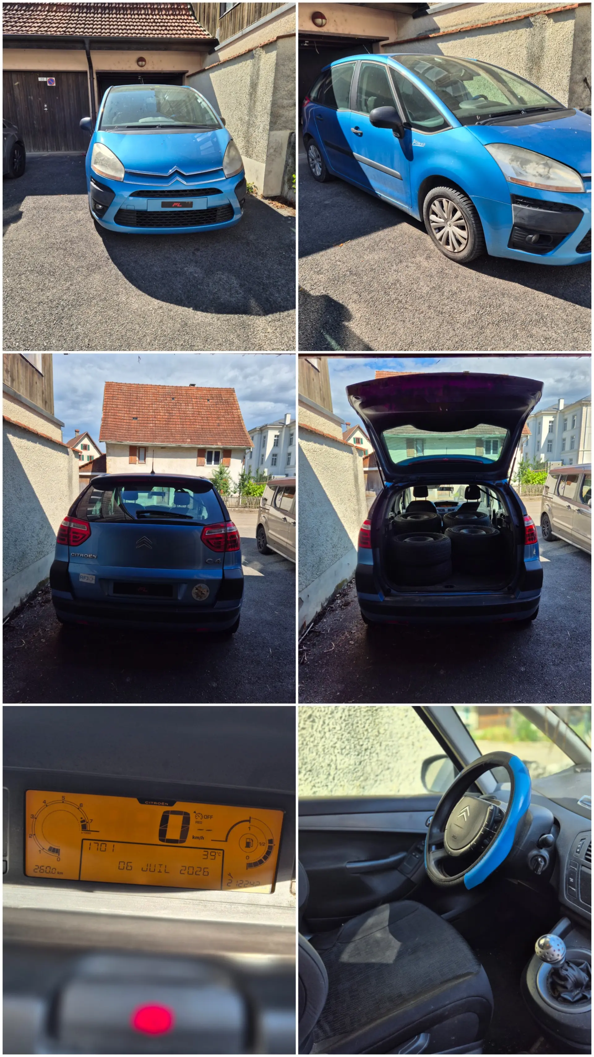 Citroën C4 Picasso 1.8i 16V — Monospace familial fiable, 212 000 km, bleu métallisé