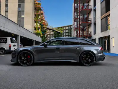 Audi RS6 Avant — 600 ch MHEV, design sportif et technologie premium — Seitenansicht