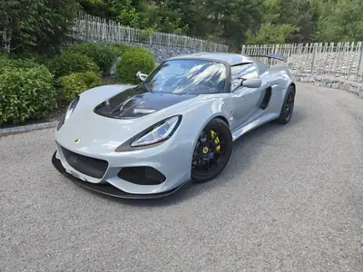 Lotus Exige Sport 410 — Supercar légère et extrême, 416 ch, très faible kilométrage — fianco