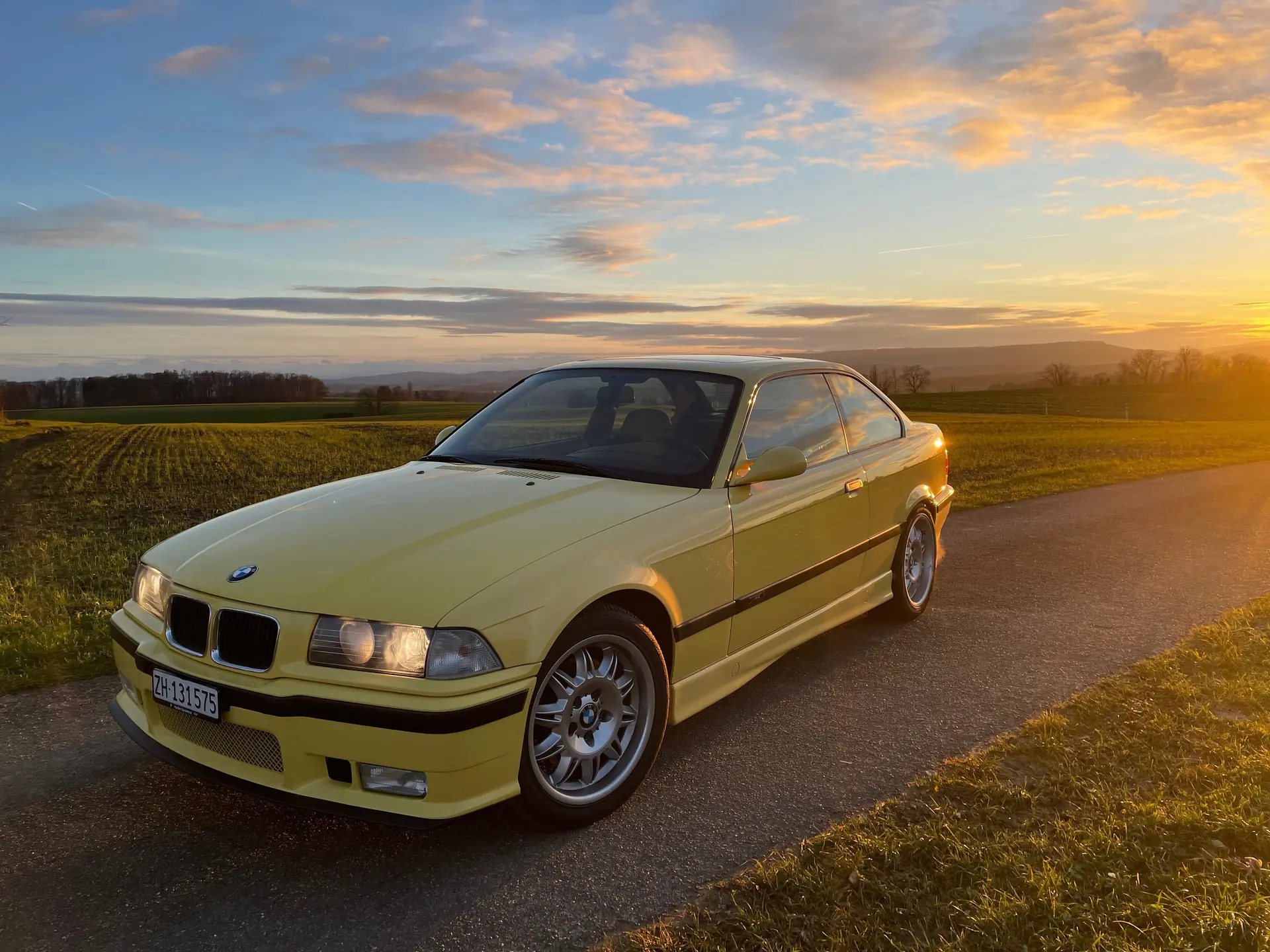 BMW M3 E36 Coupé 1993 — Classique de collection en état impeccable, homologation Oldtimer — Außenansicht