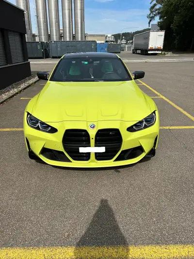 BMW M4 Competition xDrive Cabriolet — 510 ch, Yellow iconic, occasion premium — vue extérieure