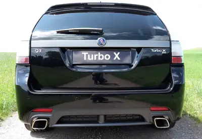 Saab 9-3 Turbo X — Berline sportive suédoise rare, transmission manuelle, 280 ch — vista posteriore