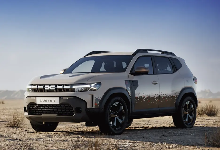 Dacia Duster Spirit of Sand 2026 — SUV Hybride Bi-Fuel, Équipé d'usine, Quasi-neuf — Außenansicht