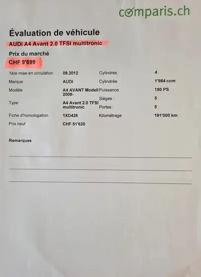 Audi A4 Avant 2.0 TFSI — Break élégant, 191'000 km, expert et fiable — Miniatur 12