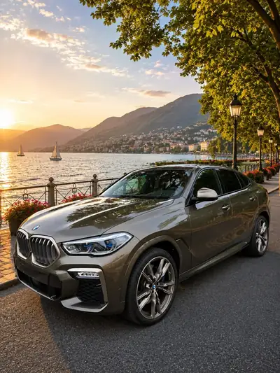 BMW X6 M50i 2020 — SUV coupé haute performance, 85 000 km seulement — vista posteriore