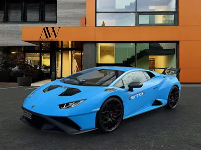 Lamborghini Huracán Coupé 5.2 STO — Supercars italienne 639 ch, très faible kilométrage — Heckansicht