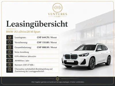 BMW iX1 20 eDrive M Sport 2025 — SUV électrique compact, design premium et 33 000 km — Seitenansicht