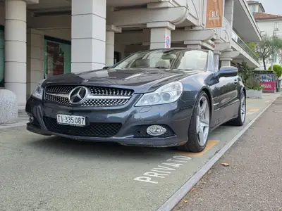 Mercedes-Benz SL 350 — Cabriolet sportif V6 essence, transmission 7G-Tronic — Heckansicht