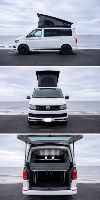 VW T6 California Beach 2.0 TDI 150 — Camping-car compact, sans sinistre — exterior view