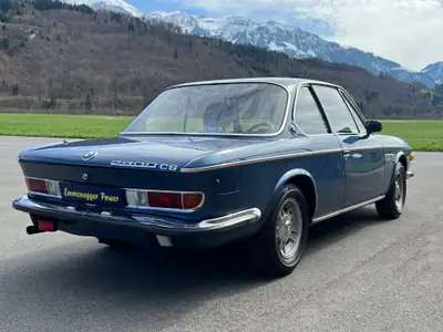 BMW 2800 CS E9 1969 — Chef-d'œuvre coupé bleu, première main, 36'000 km — Miniatura 7