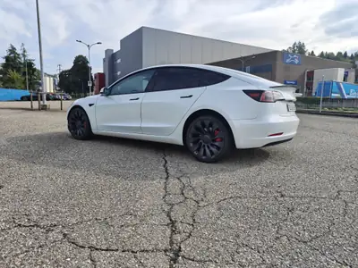 Tesla Model 3 Performance — Électrique haute performance, 58 000 km seulement — rear view