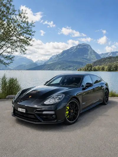 Porsche Panamera 4.0 V8 Turbo S E-Hybrid Sport Turismo — Hybride rechargeable 680 ch, faible kilométrage — exterior view